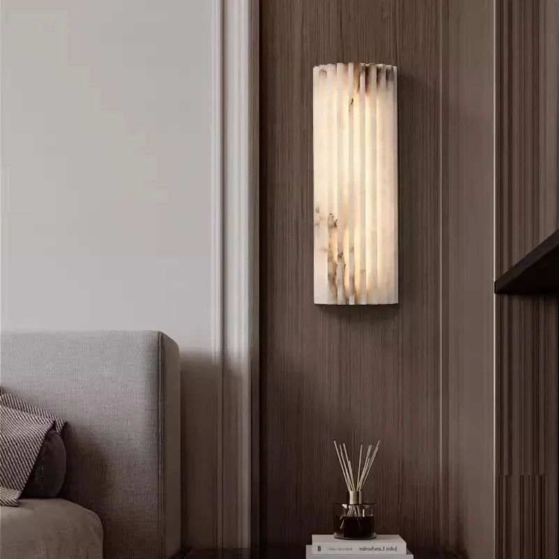 Luxe Marmeren Wandlamp Verticaal