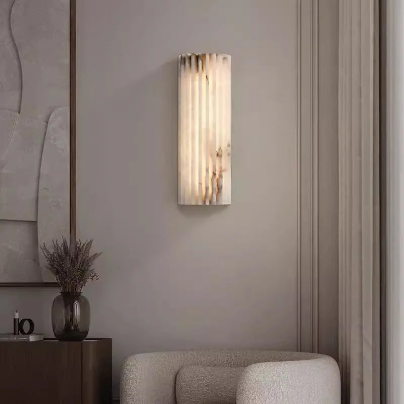 Luxe Marmeren Wandlamp Verticaal