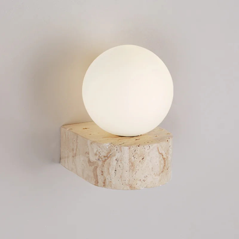 Stijlvolle Wandlamp - Bol Op Natuursteen