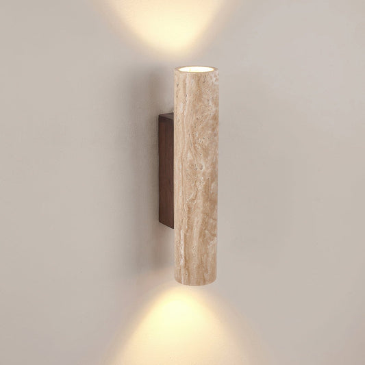 Minimalistische Wandlamp in Travertijn