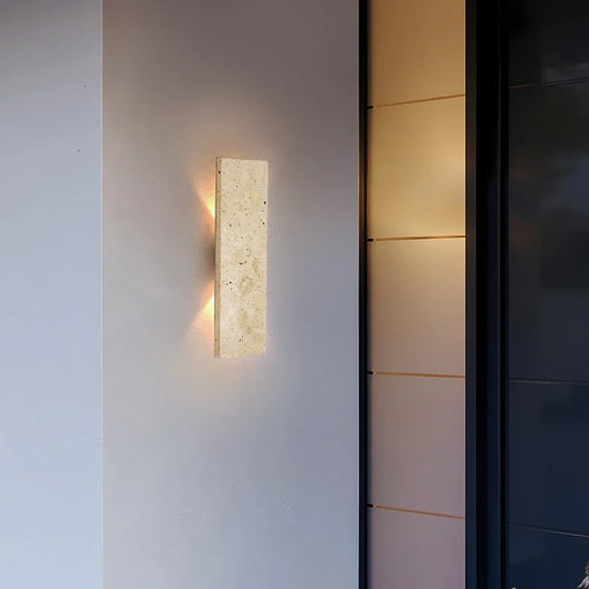 Moderne Wandlamp Rechthoek Natuursteen