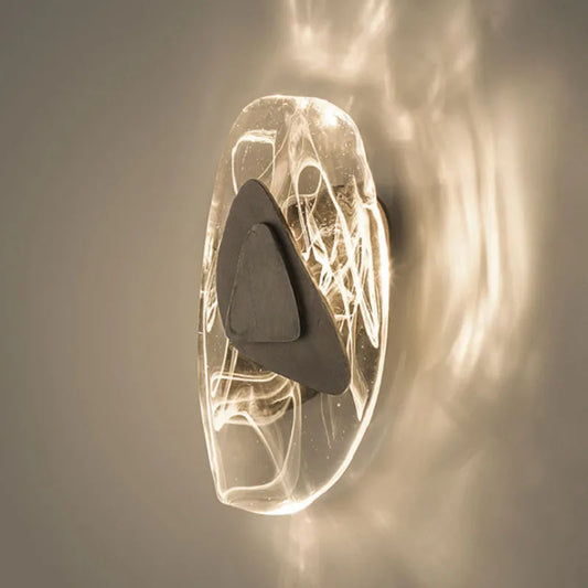 Unieke Wandlamp Glas Sculpturaal