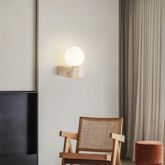 Stijlvolle Wandlamp - Bol Op Natuursteen