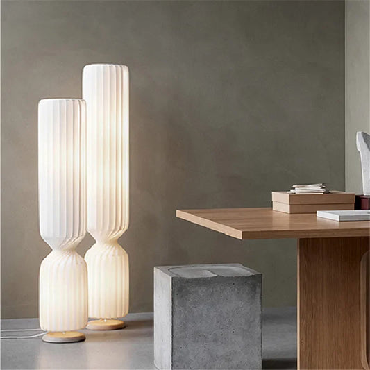 Unieke Vloerlamp – Zacht Licht met Gevouwen Structuur